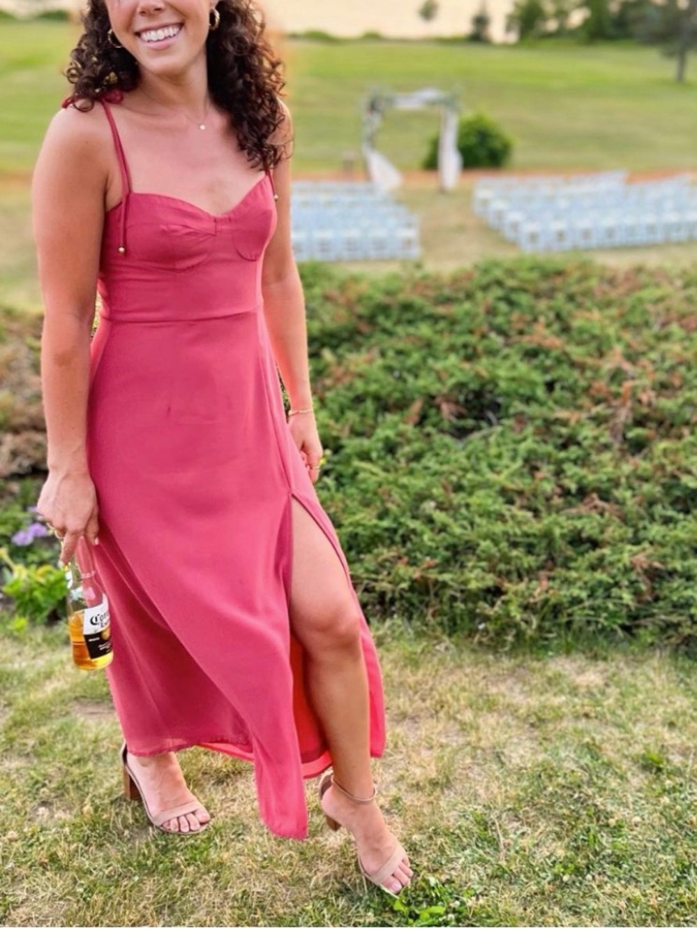 Petal & Pup Pink Spaghetti Strap Dress. Size 2